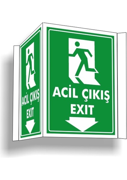 Panoramik Acil Çıkış Exit Levhası
