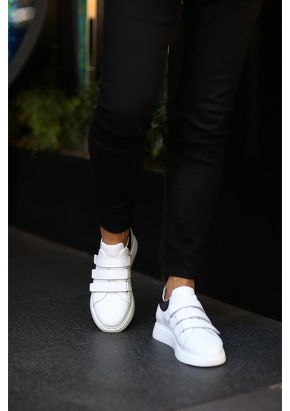 - Beyaz Deri Cırtlı Sneakers Erkek Ayakkabı modelleri