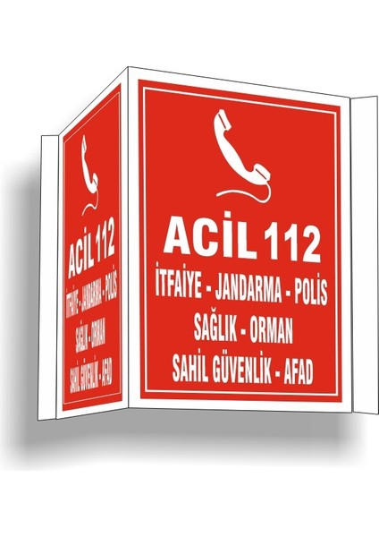 Panoramik Acil 112 Levhası