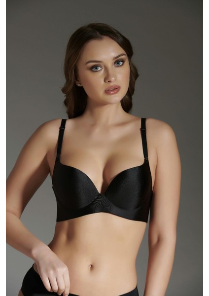 Yarım Destekli Lazer Soft Kap Sütyen C16040 Siyah