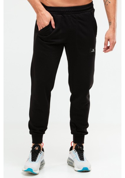Siyah Regular Fit Düz Pamuklu Yandan Cep Ribanalı Erkek Eşofman Altı - XD0254 fırsatları