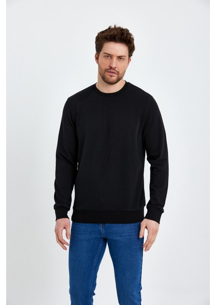 Bisiklet Yaka Basic Ince Mevsimlik Sweatshirt RD23YE581001