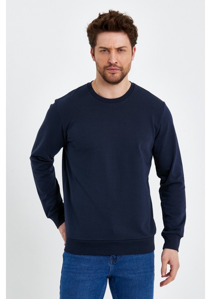Bisiklet Yaka Basic Ince Mevsimlik Sweatshirt RD23YE581001