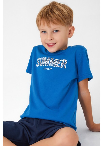 Summer Explorer Mavi Erkek Çocuk Bermuda Takım