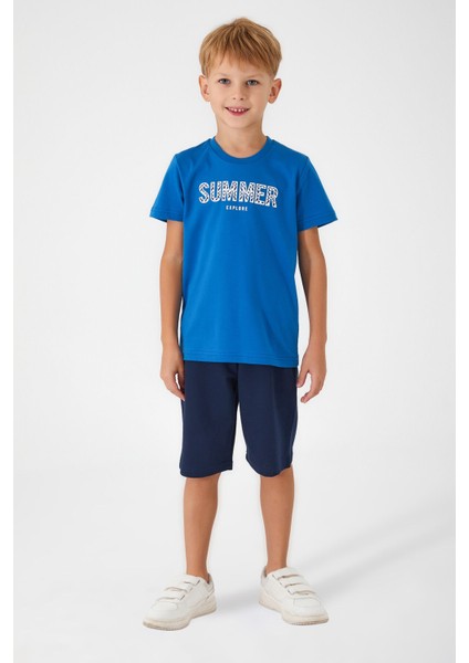 Summer Explorer Mavi Erkek Çocuk Bermuda Takım