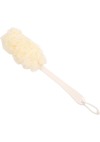 Uzun Sap Asılı Yumuşak Örgü Arka Gövde Banyo Duş Fırçası (Bej) (Yurt Dışından)