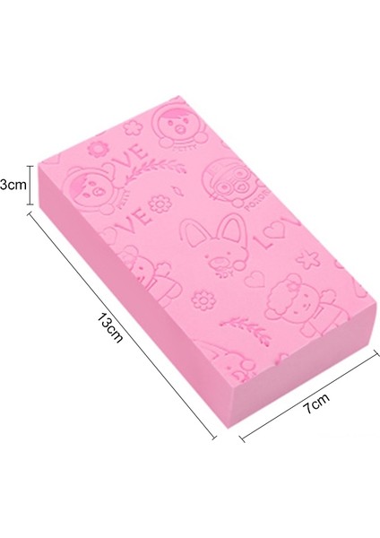 Bebek Duş Spa Banyo Square Sünger Vücut Temizleme Ovma (Pembe) (Yurt Dışından)