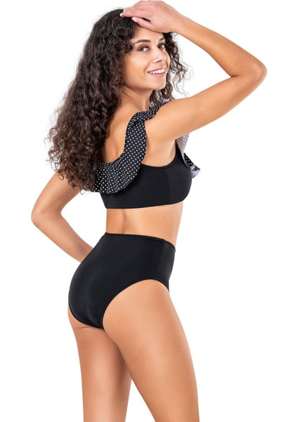 Kadın Puantiye Detaylı Volanlı Bikini Takımı modelleri