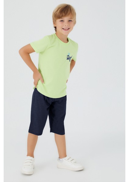 Just Surf Yeşil Erkek Çocuk Kapri Takım