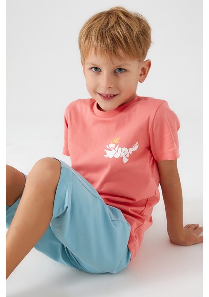 Just Surf Pembe Erkek Çocuk Kapri Takım
