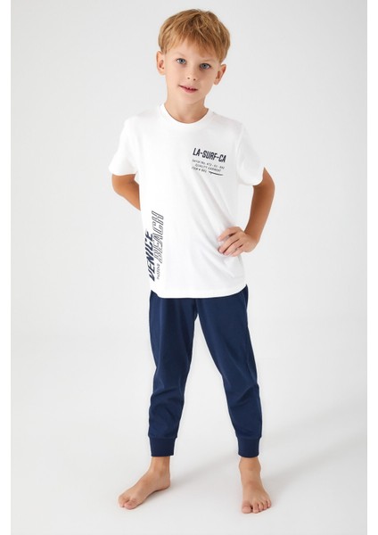 Summer Krem Erkek Çocuk Kısa Kol Pijama Takım fiyatları