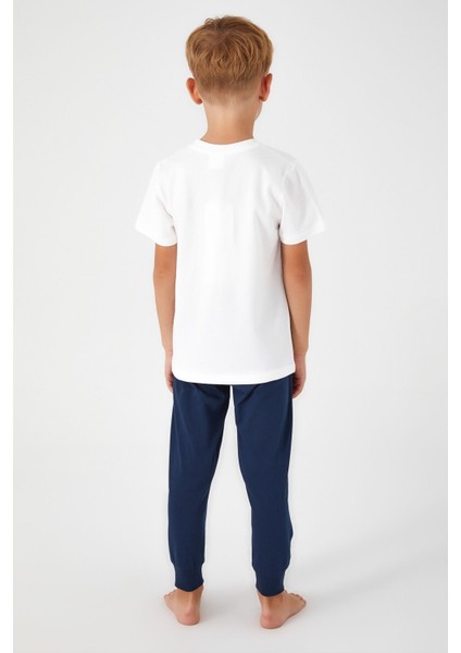 Summer Krem Erkek Çocuk Kısa Kol Pijama Takım indirimleri