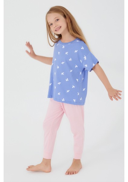 Flying Birds Lavanta Kız Çocuk Kısa Kol Pijama Takım fiyatları
