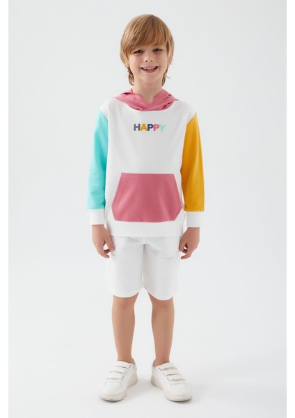 Happy Krem Erkek Çocuk Bermuda Takım modelleri