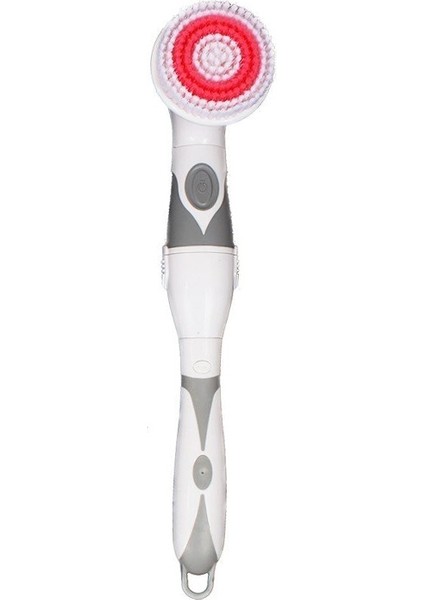 Elektrikli Su Geçirmez Banyo Temizleme Masaj Fırçası, 4 Fırça Kafası (Gri) (Yurt Dışından)