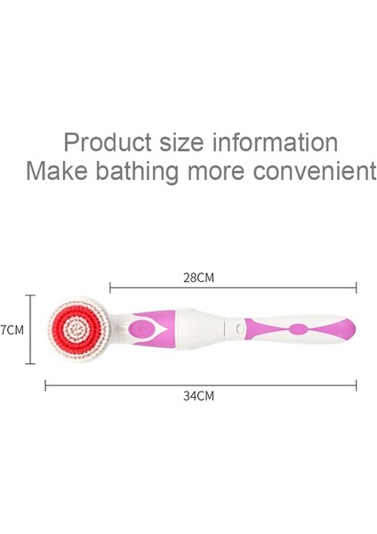 Elektrikli Su Geçirmez Banyo Temizleme Masaj Fırçası, 4 Fırça Kafası (Gri) (Yurt Dışından) fiyatları