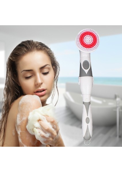 Elektrikli Su Geçirmez Banyo Temizleme Masaj Fırçası, 4 Fırça Kafası (Gri) (Yurt Dışından) fırsatları