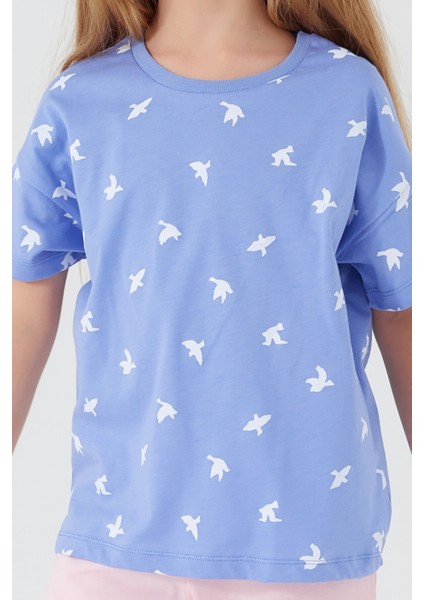 Flying Birds Lavanta Kız Çocuk Kısa Kol Pijama Takım fırsatları