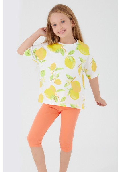 Lemon Krem Kız Çocuk Kapri Takım