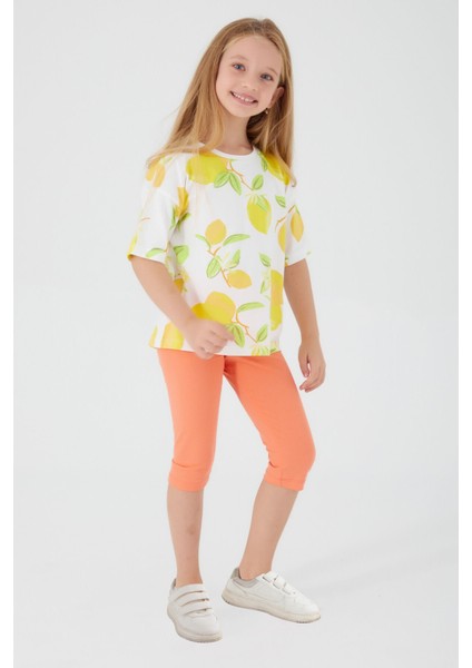 Lemon Krem Kız Çocuk Kapri Takım modelleri
