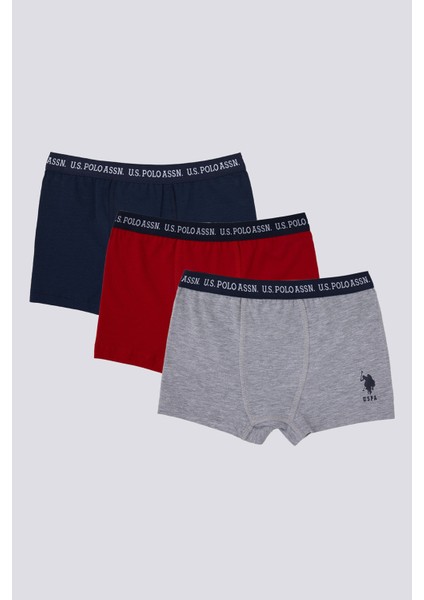 U.S. Polo Assn. Stripped Lacivert Erkek Çocuk Boxer