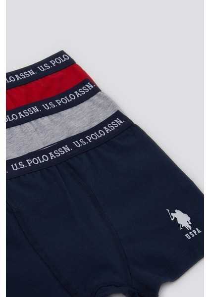 U.S. Polo Assn. Stripped Lacivert Erkek Çocuk Boxer