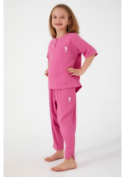 Thin Strip Fuşya Kız Çocuk Kısa Kol Pijama Takım fiyatları