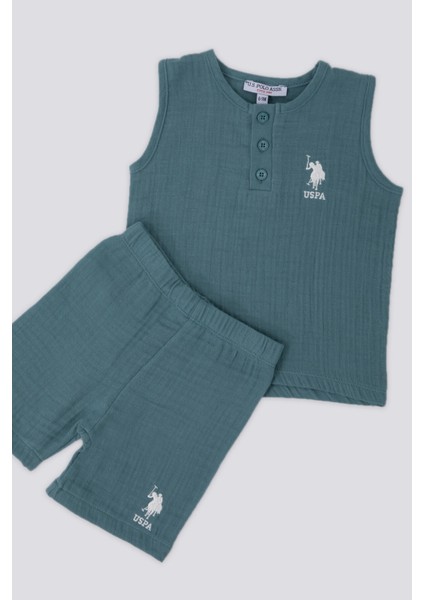 Blue Yeşil Bebek Sıfır Kol T-shirt Takım fırsatları