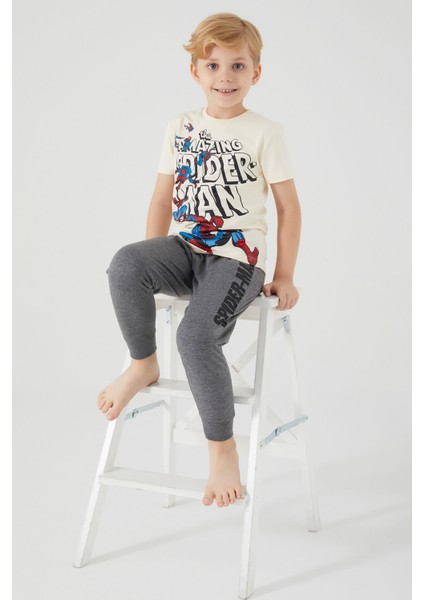 Beyond Amazing The Amazing Açık Krem Erkek Çocuk Kısa Kol Pijama Takım