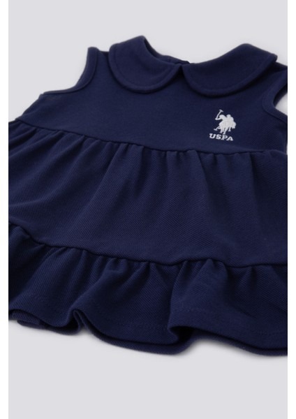 U.s. Polo Assn Weaving A Frill Skirt Lacivert Bebek Elbise