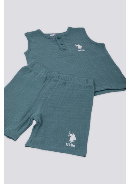 Blue Yeşil Bebek Sıfır Kol T-shirt Takım fiyatları