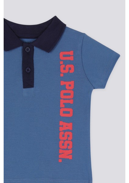 Azure Mavi Bebek Polo Yaka T-shirt Takım modelleri