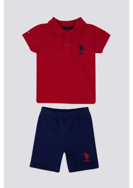 U.S. Polo Assn. Noble Kırmızı Bebek Polo Yaka T-shirt Takım