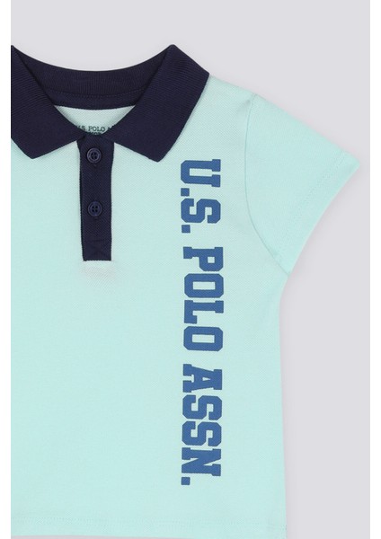 Azure Açık Yeşil Bebek Polo Yaka T-shirt Takım modelleri