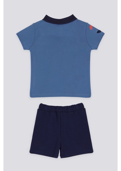 Azure Mavi Bebek Polo Yaka T-shirt Takım fırsatları