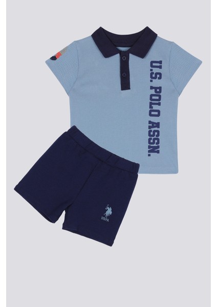 Azure Açık Mavi Bebek Polo Yaka T-shirt Takım fiyatları