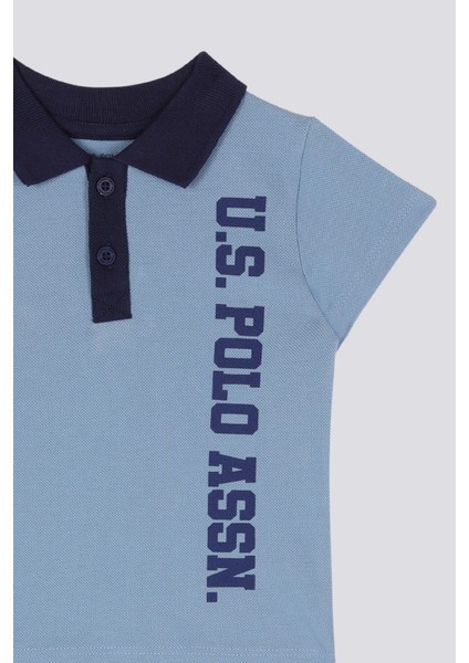 Azure Açık Mavi Bebek Polo Yaka T-shirt Takım modelleri