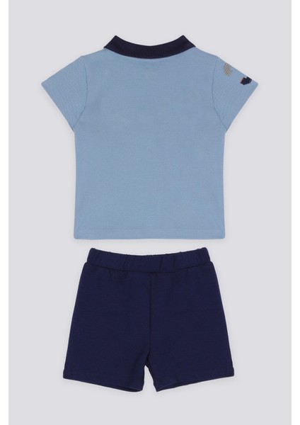 Azure Açık Mavi Bebek Polo Yaka T-shirt Takım fırsatları