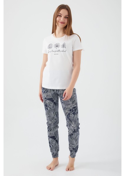 The Weekand Plan Krem Kadın Kısa Kol Pijama Takım modelleri