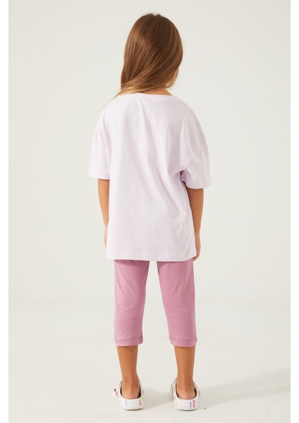 True Heart Açık Lila Kız Çocuk Tayt Takım modelleri
