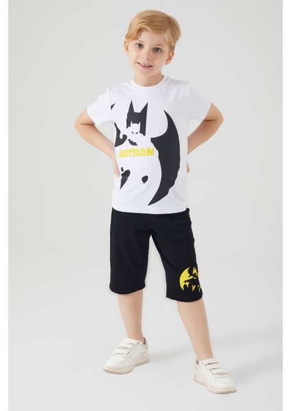 Bat Wings Beyaz Erkek Çocuk Kapri Takım