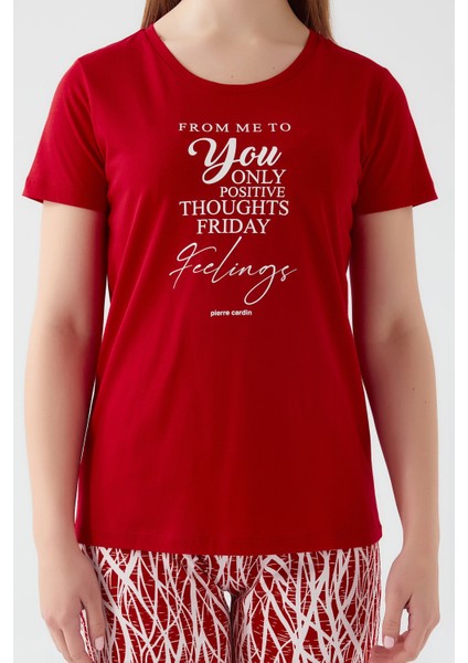 Friday Feelings Kırmızı Kadın Kısa Kol Pijama Takım fırsatları