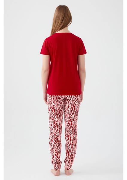 Friday Feelings Kırmızı Kadın Kısa Kol Pijama Takım indirimleri