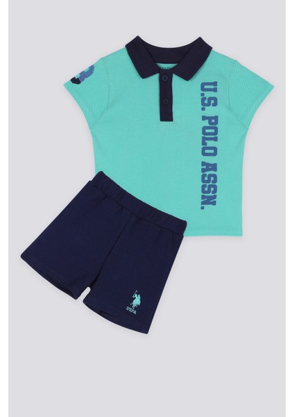 Azure Mavi Bebek Polo Yaka T-shirt Takım fiyatları