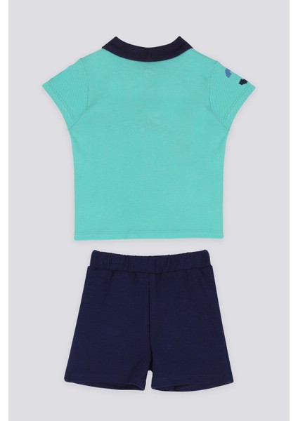 Azure Mavi Bebek Polo Yaka T-shirt Takım fırsatları