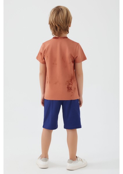 Chirping Pattern Kahve Batik Erkek Çocuk Bermuda Takım indirimleri