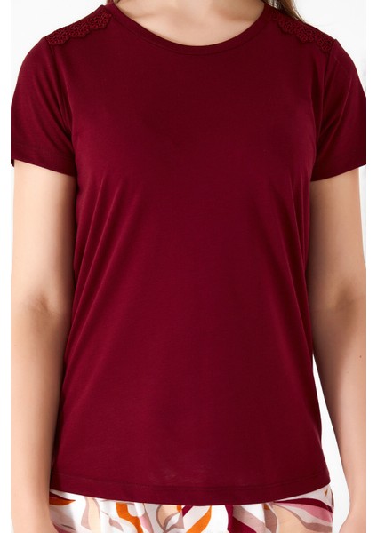 Ambitious Kahverengi Kadın Kısa Kol Pijama Takım fırsatları