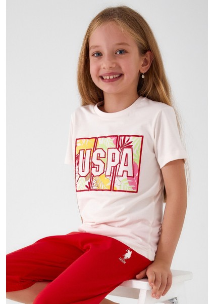 Colorful Leaves Beyaz Kız Çocuk Kapri Takım