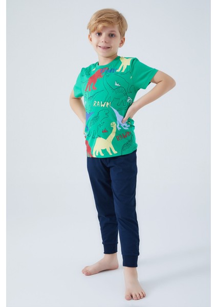 Rawr Yeşil Erkek Çocuk Kısa Kol Pijama Takım fiyatları