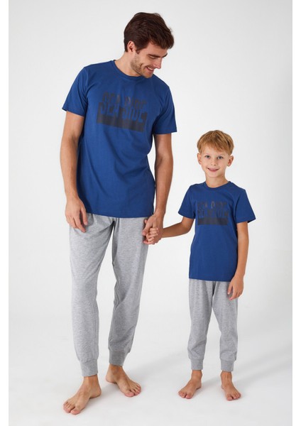 Sea Side Mavi Erkek Çocuk Kısa Kol Pijama Takım
